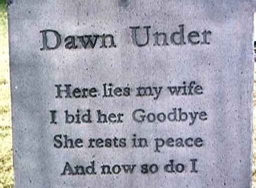 Headstones- Dawn Under