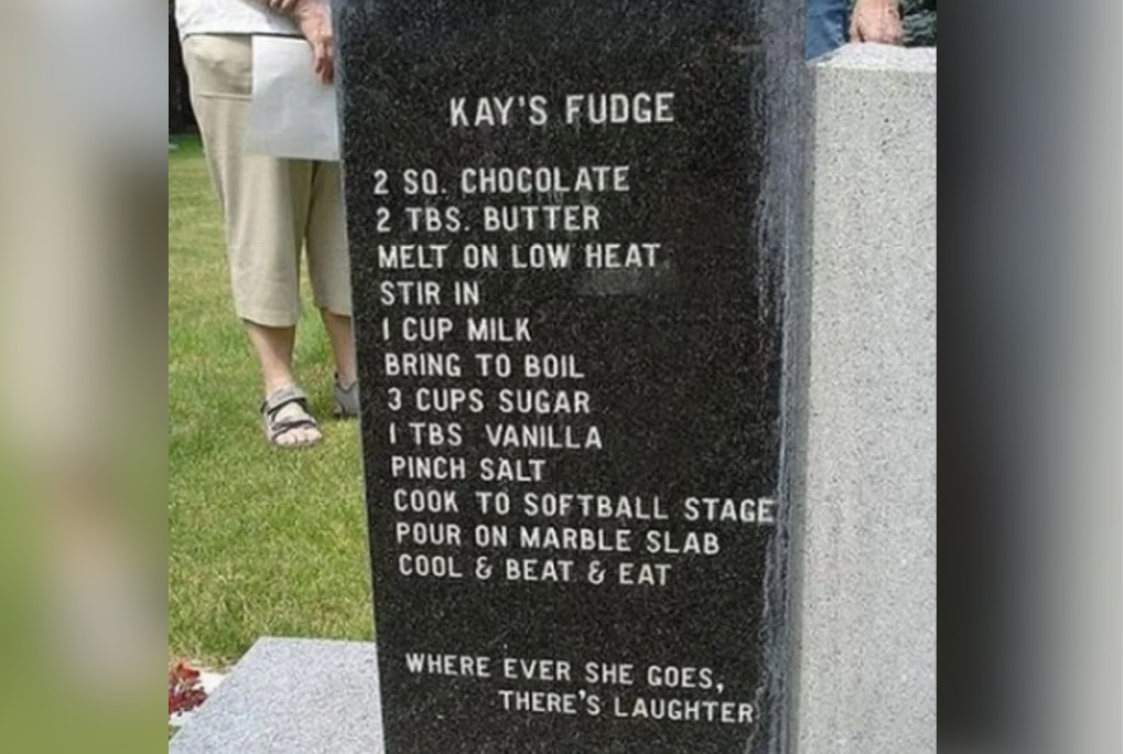 Headstones- Fudge Recipe
